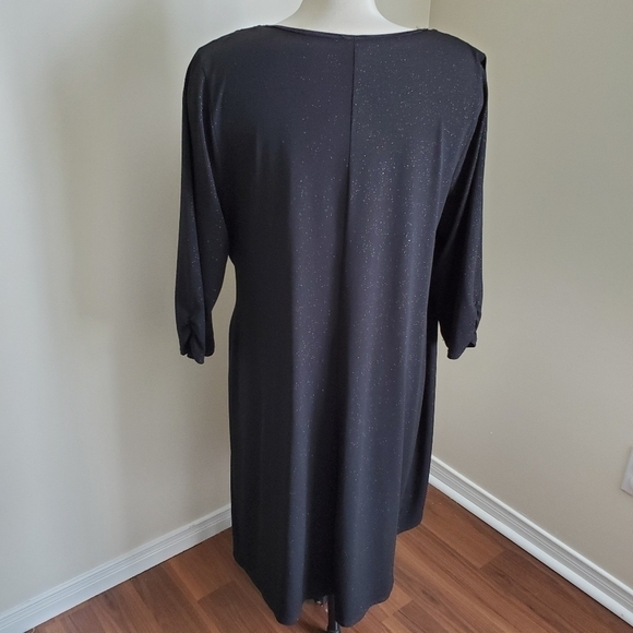 Penningtons V-Neck Trim Wrap Sparkly Dress Size 1X - Picture 6 of 11